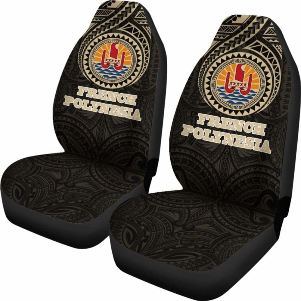 French Polynesia Car Seat Covers - French Polynesia Coat Of Arms - Amazing 1 105905 - YourCarButBetter