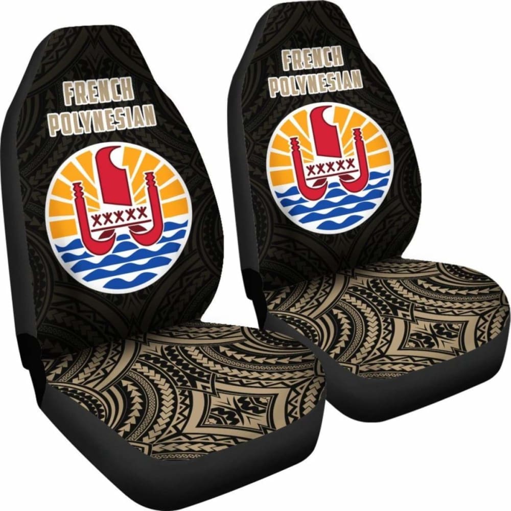 French Polynesian Car Seat Covers - French Polynesian Coat Of Arms Tattoo - 5 1 174914 - YourCarButBetter