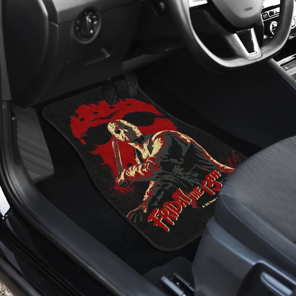 Friday The 13Th Jason Voorhees Art Car Floor Mats Movie Fan Gift 210101 - YourCarButBetter