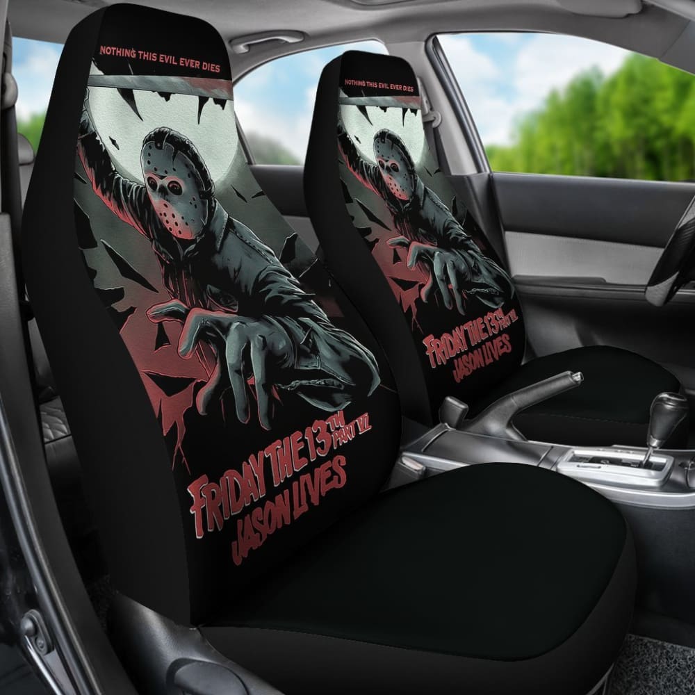 Friday The 13Th Jason Voorhees Nothing This Evil Never Dies Car Seat Covers 210101 - YourCarButBetter