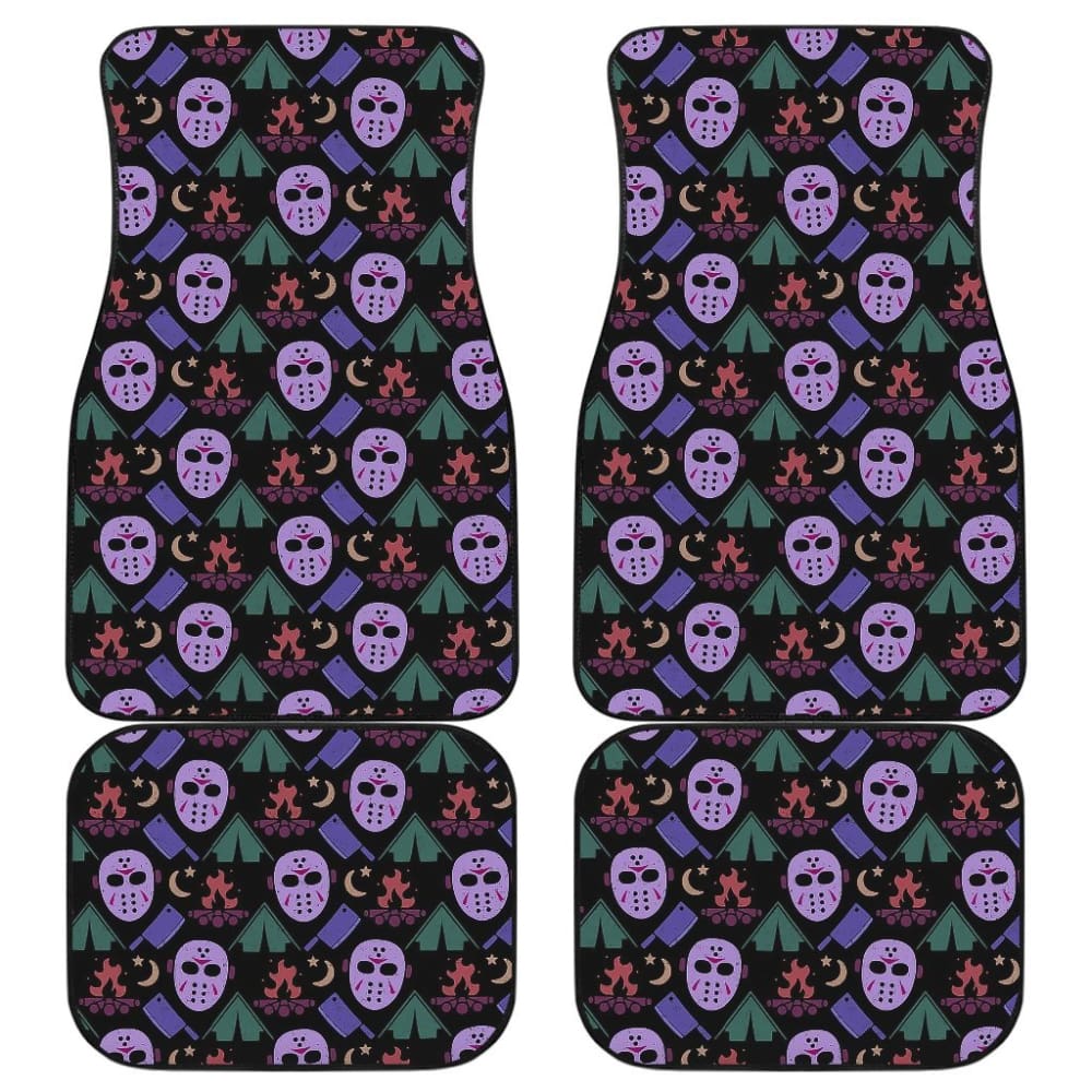 Friday The 13Th Jason Voorhees Pattern Car Floor Mats Movie 210101 - YourCarButBetter