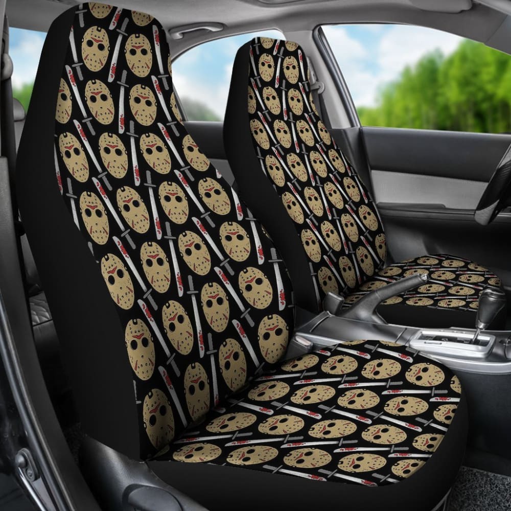 Friday The 13Th Jason Voorhees Pattern Car Seat Covers Movie 210101 - YourCarButBetter