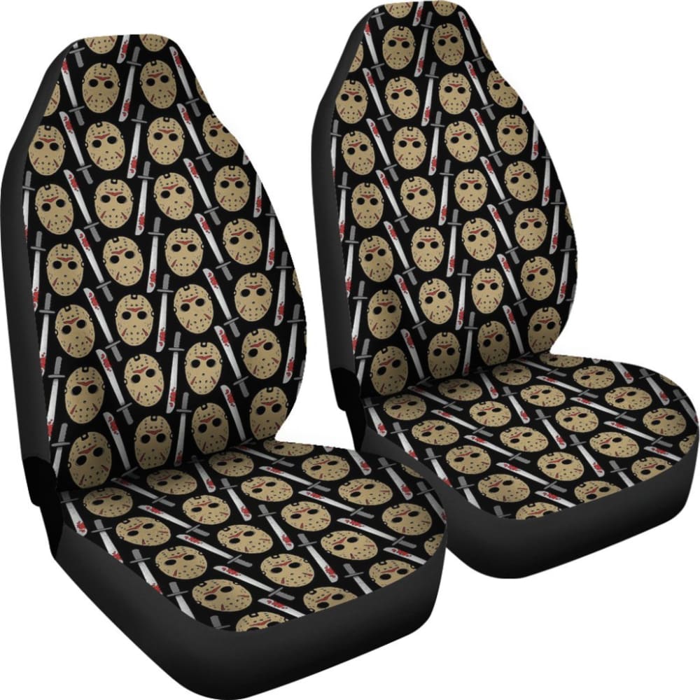 Friday The 13Th Jason Voorhees Pattern Car Seat Covers Movie 210101 - YourCarButBetter