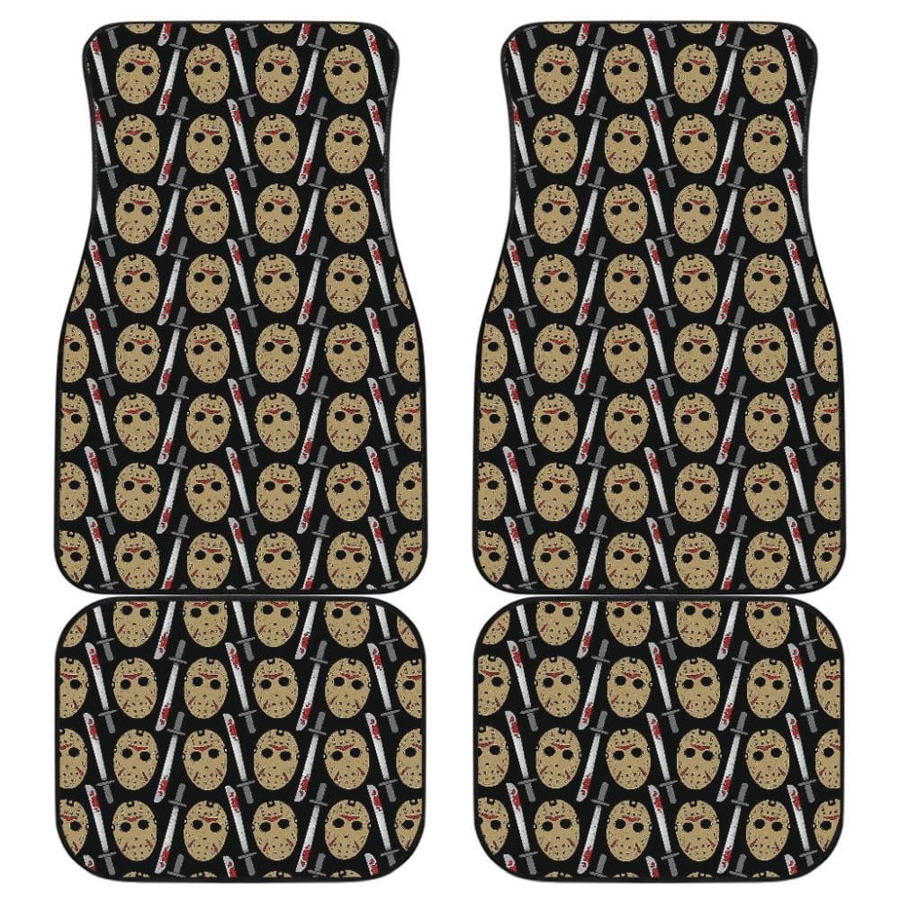 Friday The 13Th Jason Voorhees Pattern Cute Car Floor Mats 210101 - YourCarButBetter