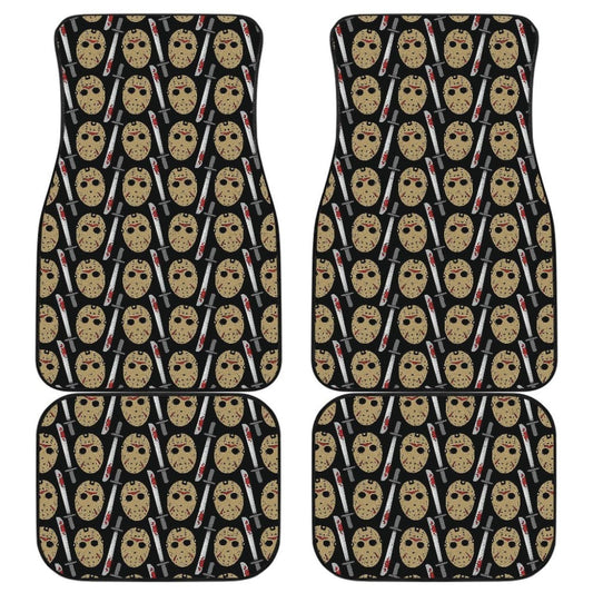 Friday The 13Th Jason Voorhees Pattern Cute Car Floor Mats 210101 - YourCarButBetter