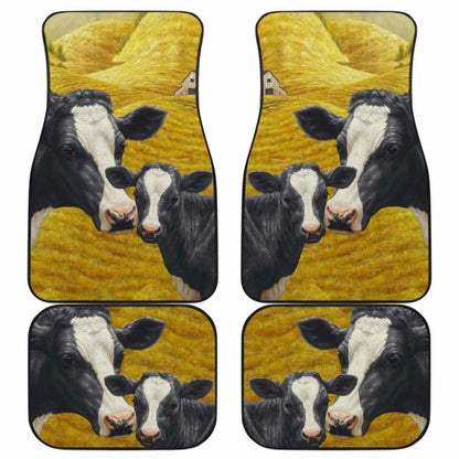 Front And Back Car Mats- Cow Farm (Set Of 4) 144730