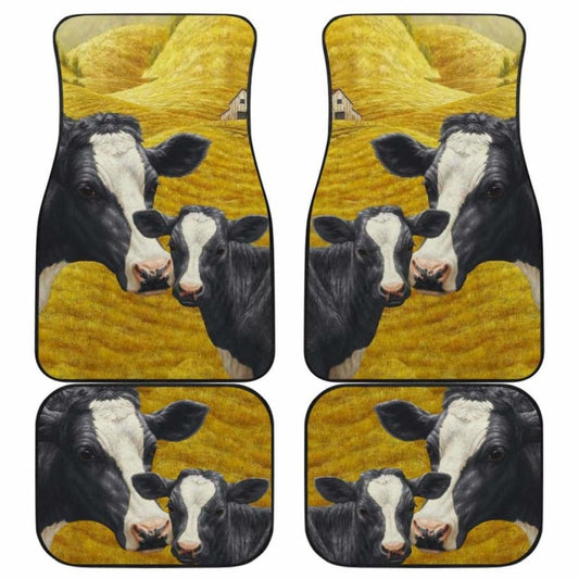 Front And Back Car Mats- Cow Farm (Set Of 4) 144730