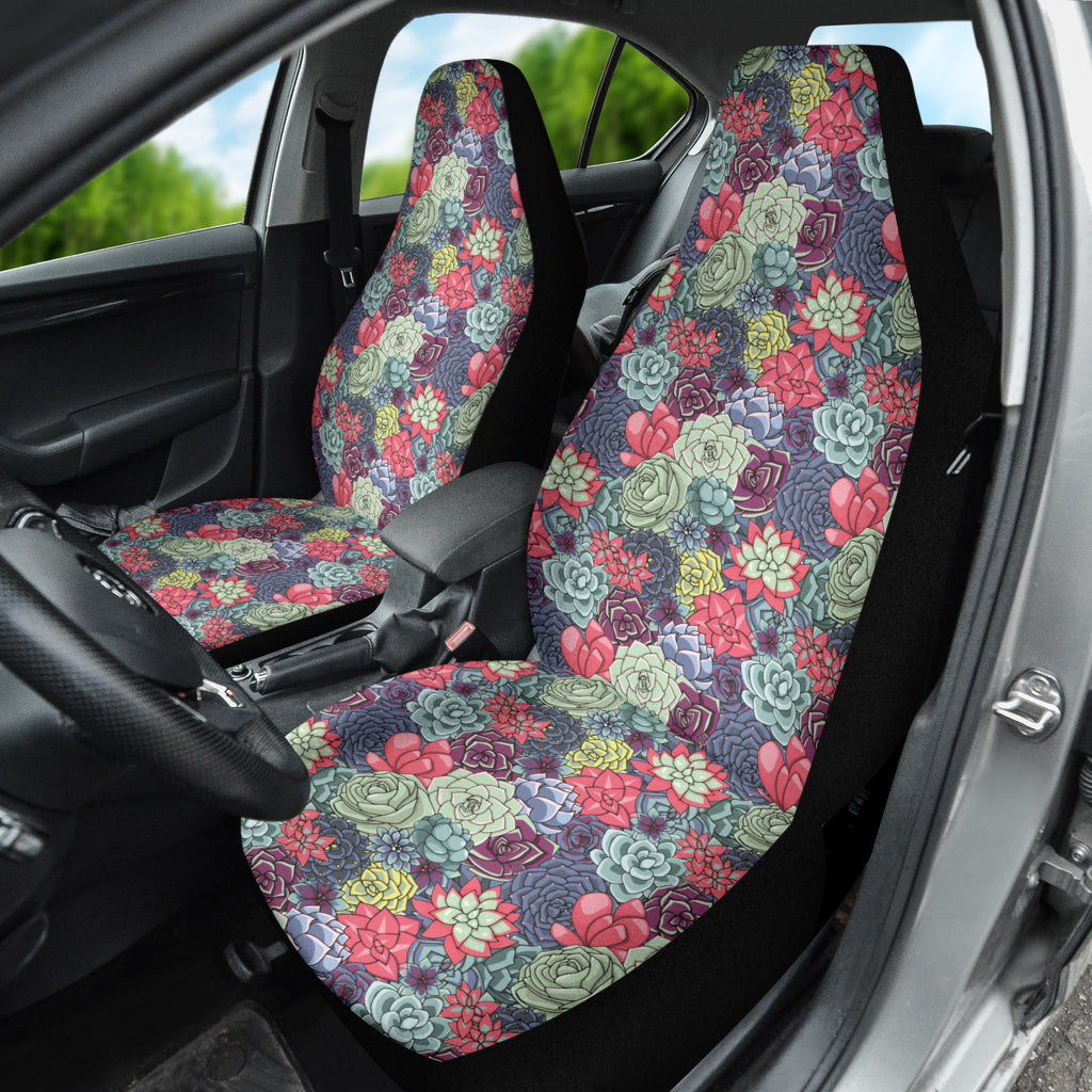 Succulent Watercolor Pattern Car Seat Covers 212301