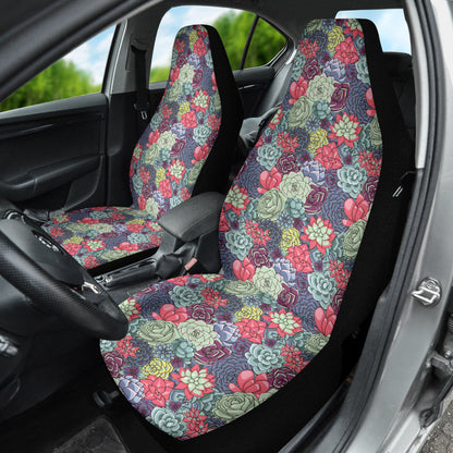 Succulent Watercolor Pattern Car Seat Covers 212301