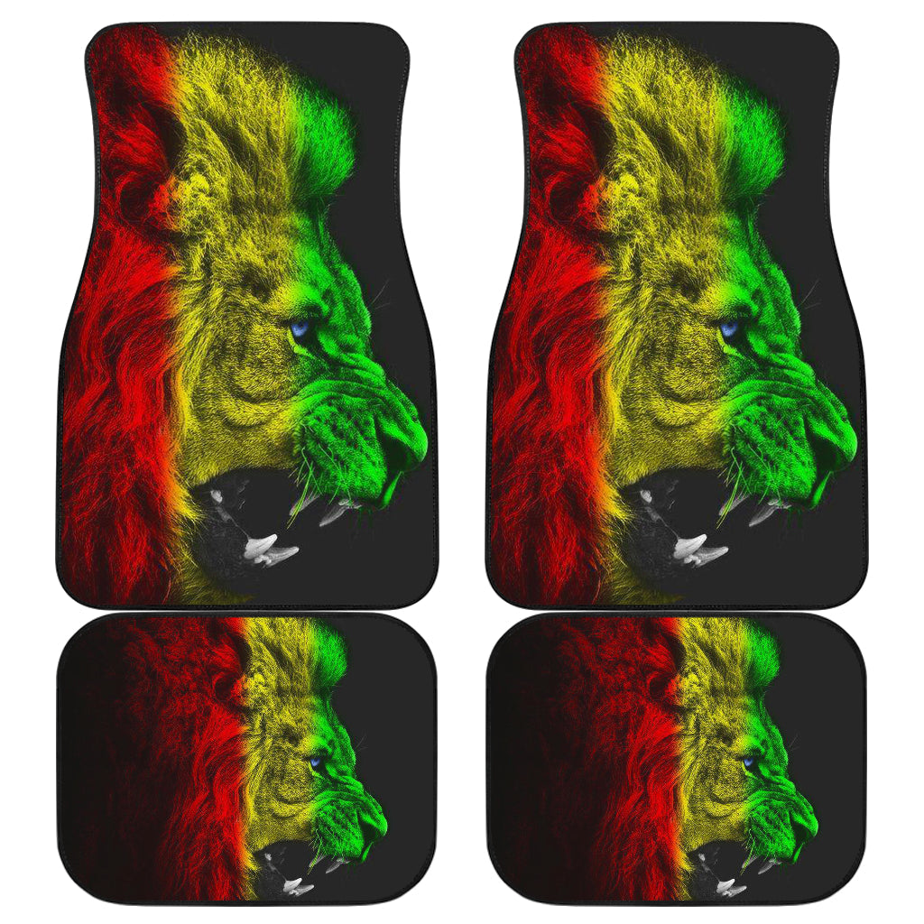 Amazing Gift Ideas Rasta Lion Roaring Car Floor Mats Style 1 211401