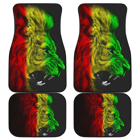 Amazing Gift Ideas Rasta Lion Roaring Car Floor Mats Style 1 211401