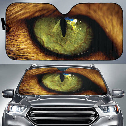 Animals Green Eyes Design in Realistic Style Car Auto Sun Shades 211302