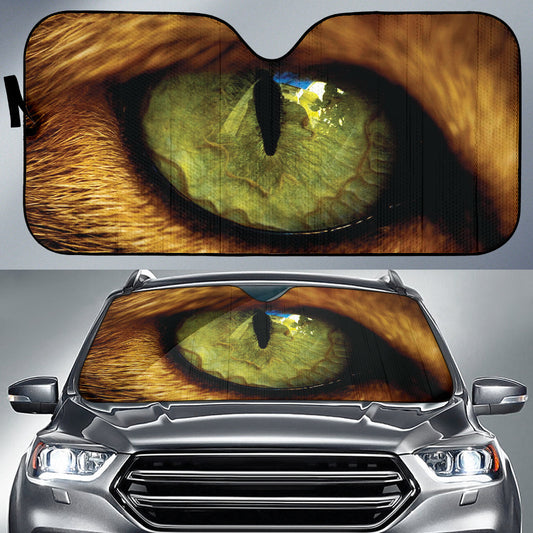 Animals Green Eyes Design in Realistic Style Car Auto Sun Shades 211302