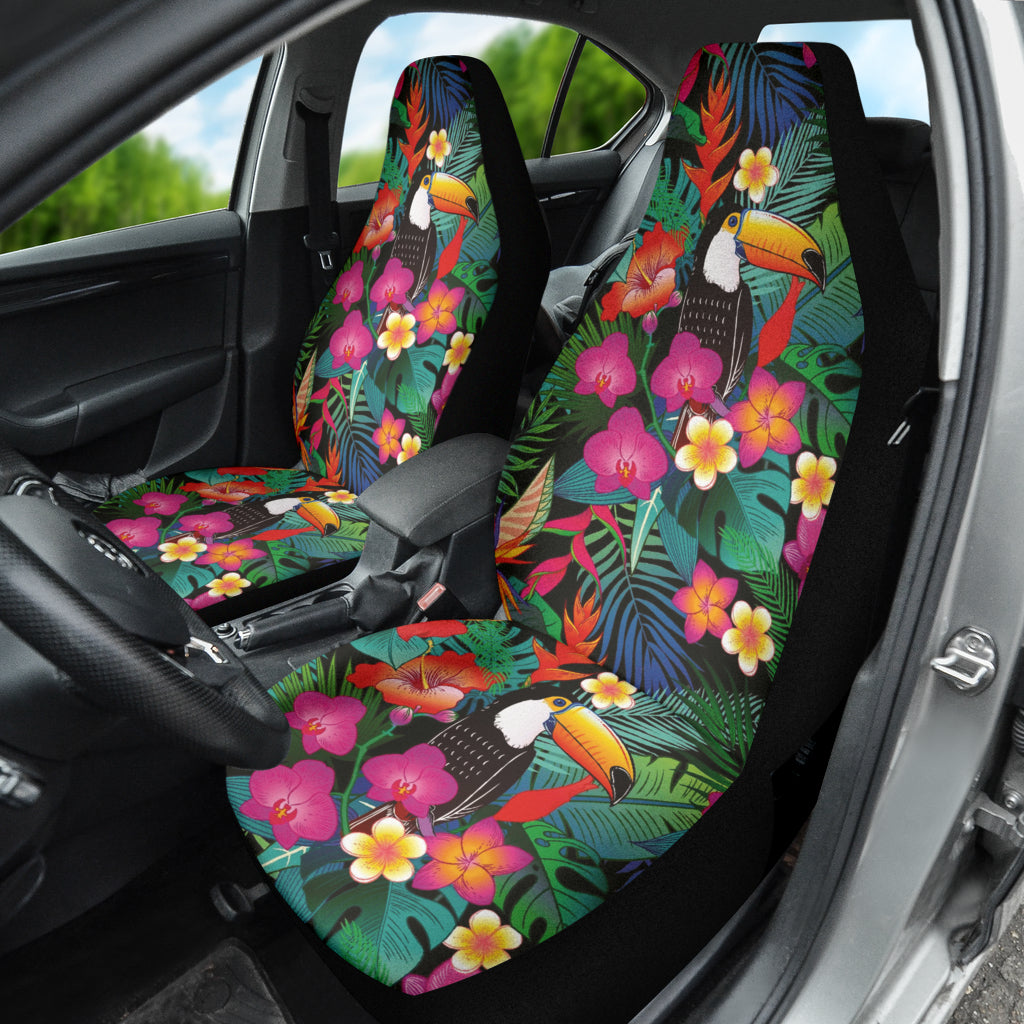 Hibicus Toucan Colorful Car Seat Covers 212401
