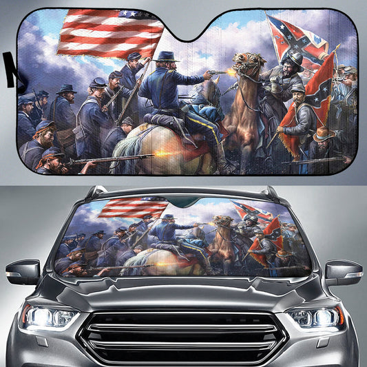 US American Civil War Car Auto Sun Shades Style 2 213001