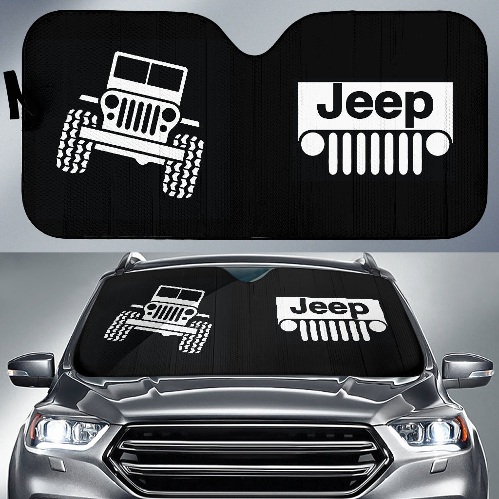 Jeep Offroad Wobble Car Auto Sun Shades White Black 211302