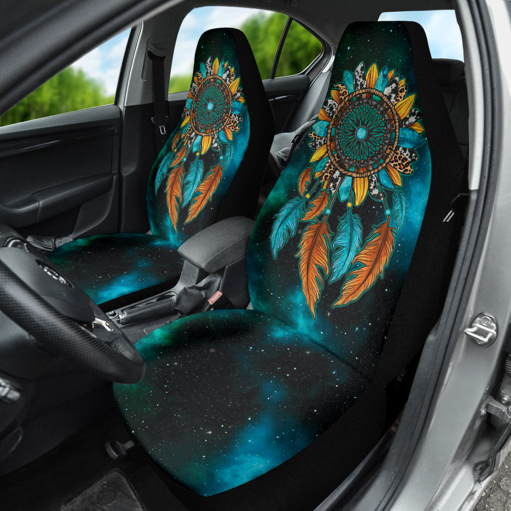 Print Dreamcatcher Sunflower Boho Universal Car Seat Covers 211801