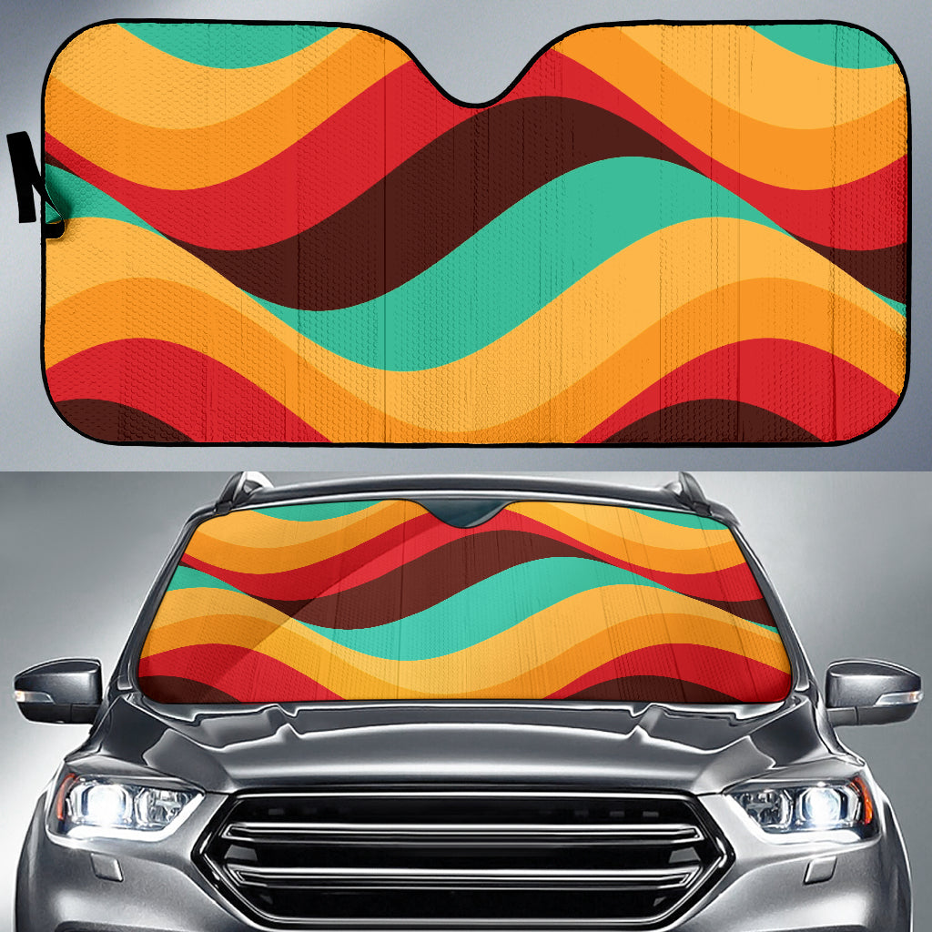 Retro Curve Colorful Car Auto Sun Shades Style 2 210202