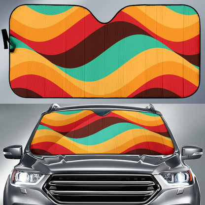 Retro Curve Colorful Car Auto Sun Shades Style 2 210202