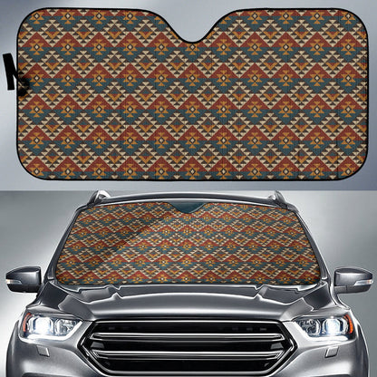 Colorful Boho Chic Bohemian Aztec Pattern Car Auto Sun Shades 212101