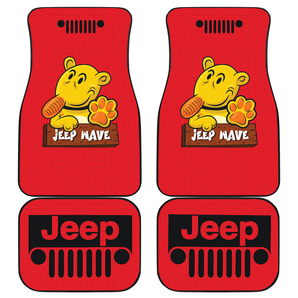 Jeep Grill Car Floor Mats Eugene The Jeep Red Black 211501