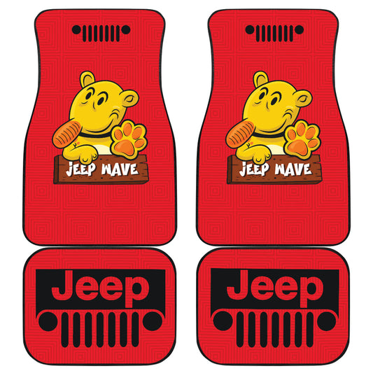 Jeep Grill Car Floor Mats Eugene The Jeep Red Black 211501