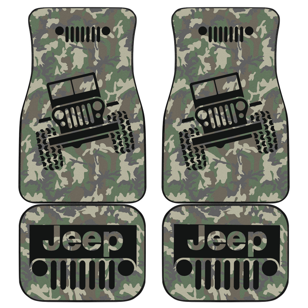 Jeep Offroad Car Floor Mats Camouflage Woodland Style 2 212801