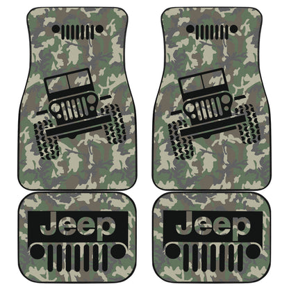 Jeep Offroad Car Floor Mats Camouflage Woodland Style 2 212801