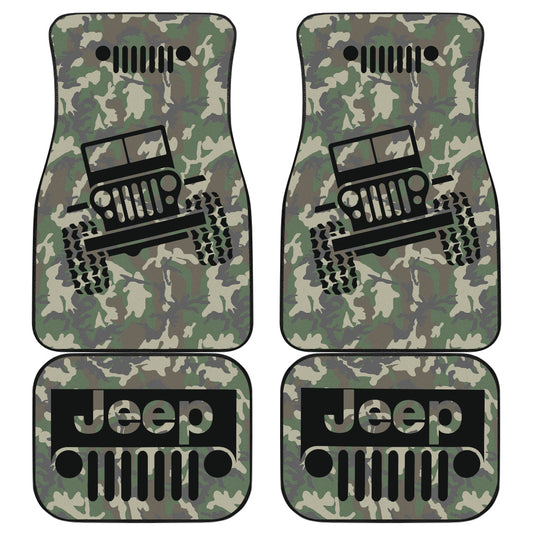 Jeep Offroad Car Floor Mats Camouflage Woodland Style 2 212801