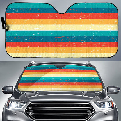Retro Line Colorful Car Auto Sun Shades 210202