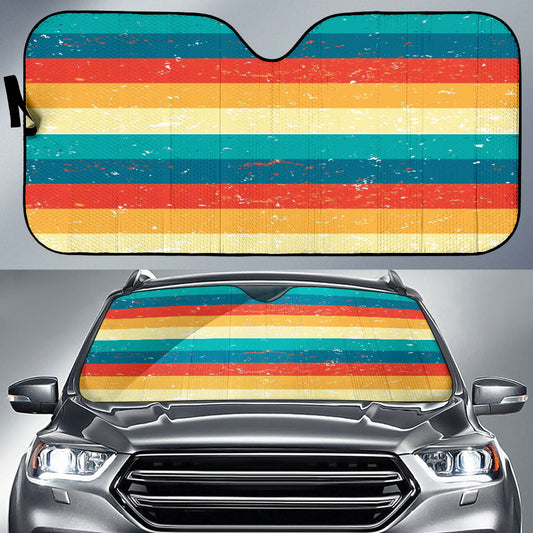 Retro Line Colorful Car Auto Sun Shades 210202