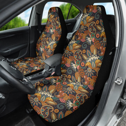 Vintage Color Paisley Pattern Car Seat Covers 212201