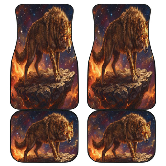 Cosmic Wolf Warrior Fantasy Art Car Floor Mats 211402