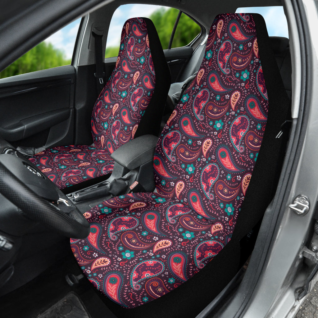 Pink Paisley Pattern Car Seat Covers 212201