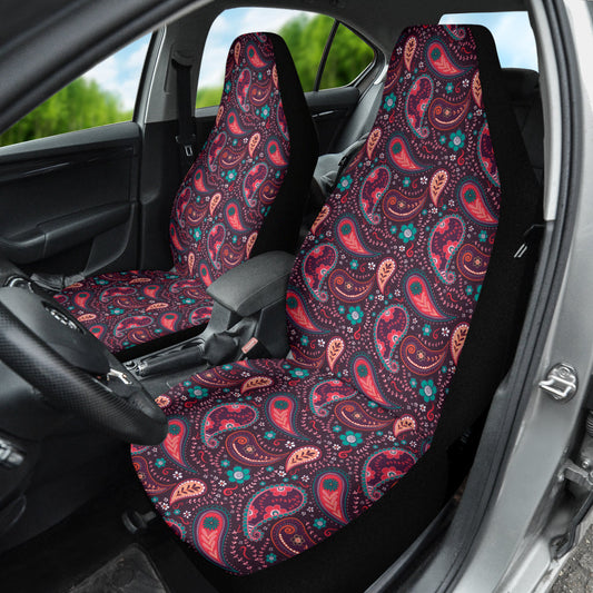 Pink Paisley Pattern Car Seat Covers 212201