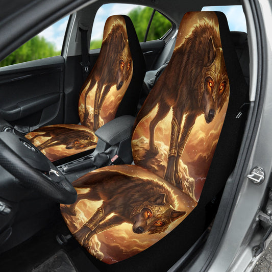 Epic Celestial Wolf Warrior Digital Printing Car Seat Covers 211402