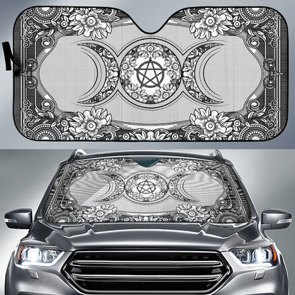 Triple Moon Floral Car Auto Sun Shades 210402