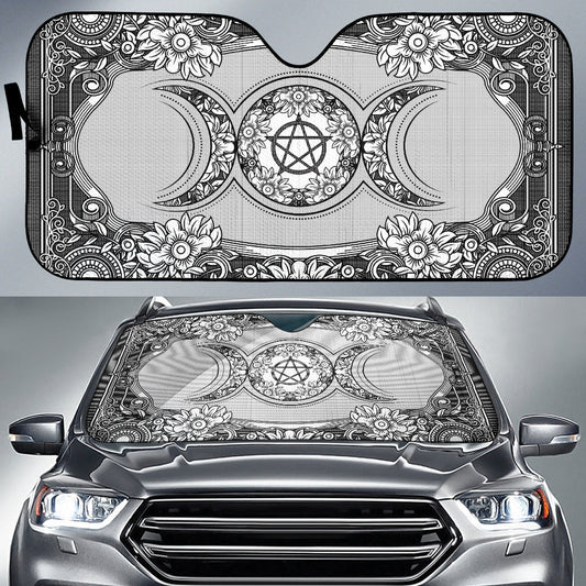 Triple Moon Floral Car Auto Sun Shades 210402