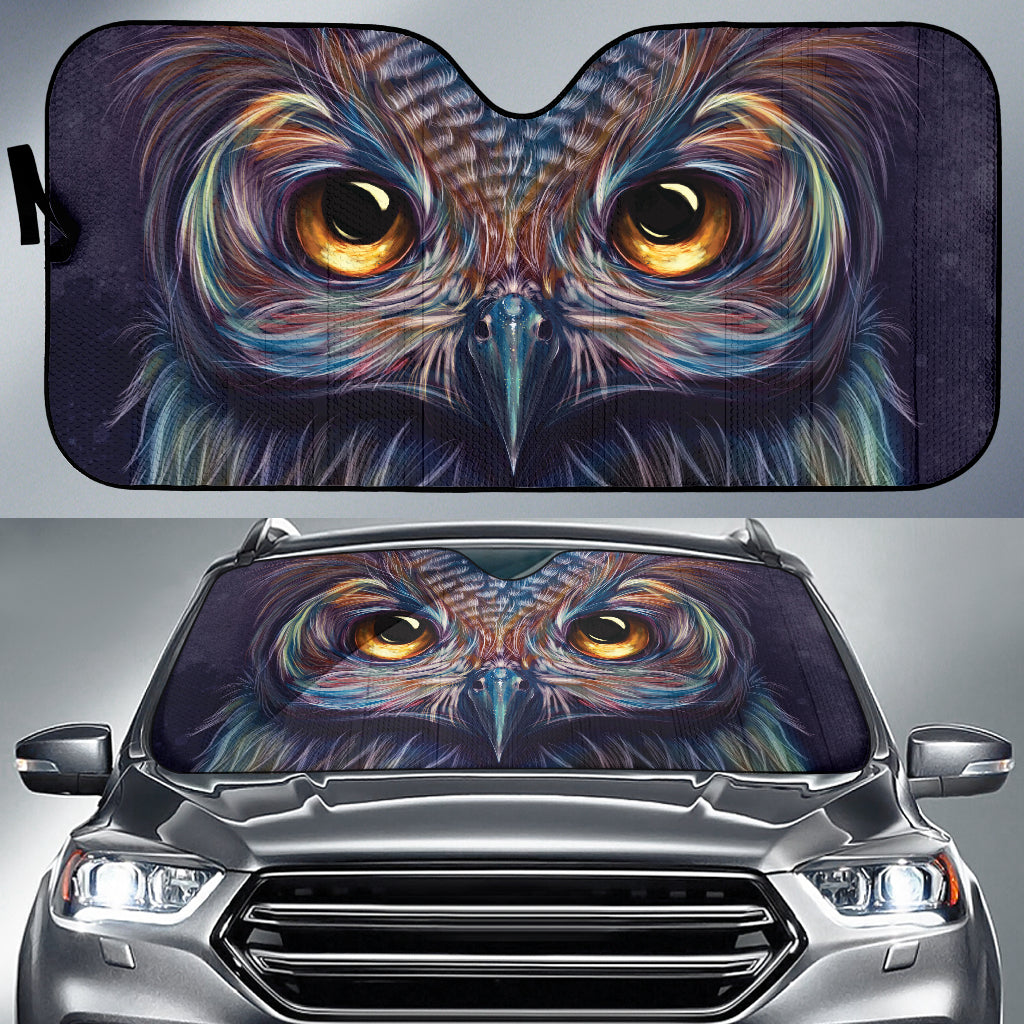 Hypnotic Owl Eyes with Vivid Textures Car Auto Sun Shades 211402