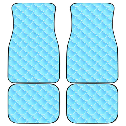 Blue Green Watercolor Mermaid Scale Car Floor Mats 211302