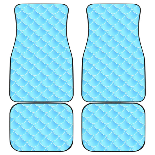 Blue Green Watercolor Mermaid Scale Car Floor Mats 211302