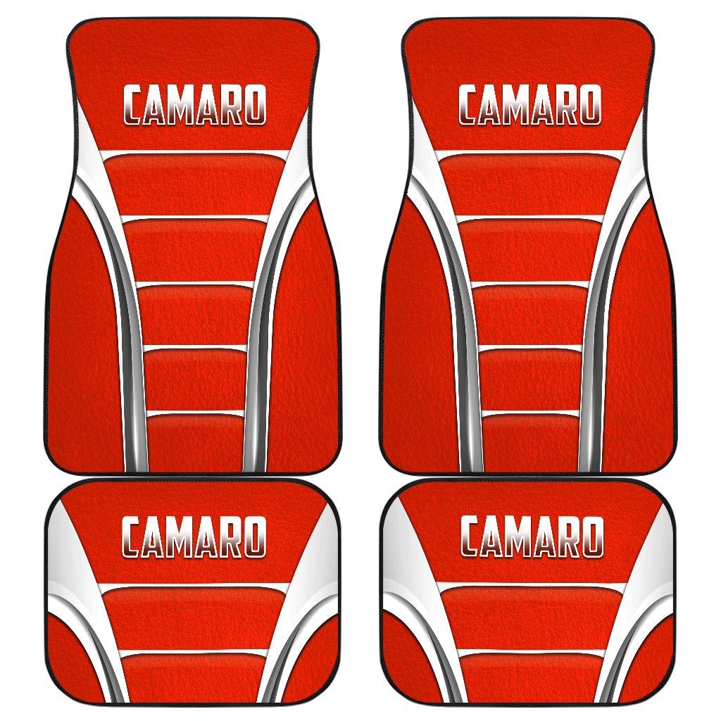 Camaro Red Style Car Floor Mats 211401
