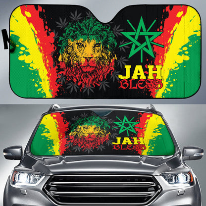 Rastafari Lion Jah Bless Car Auto Sun Shades 211801