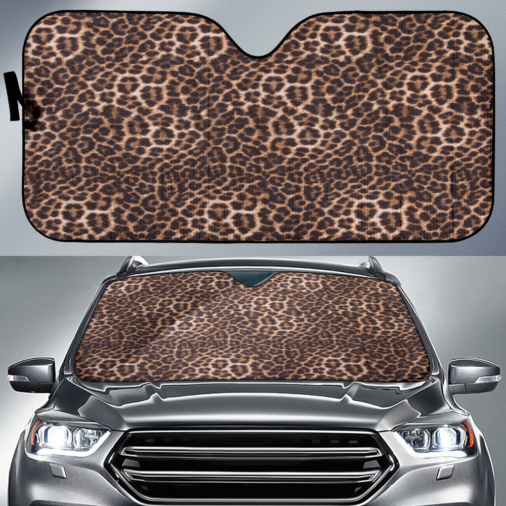 Leopard Brown Skin Car Auto Sun Shades 211701