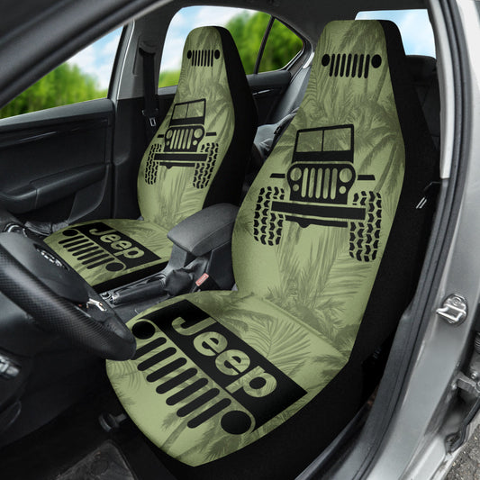 Jeep Offroad Drabolive Black Beach Palms Car Seat Covers Style 2 211701