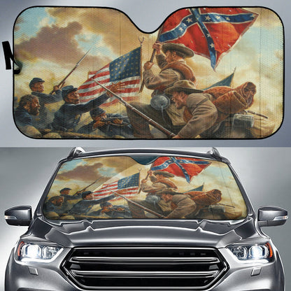 US American Civil War Car Auto Sun Shades Style 4 213001