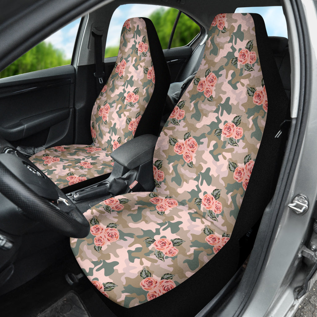 Orange Rose Camo Car Seat Covers 212201