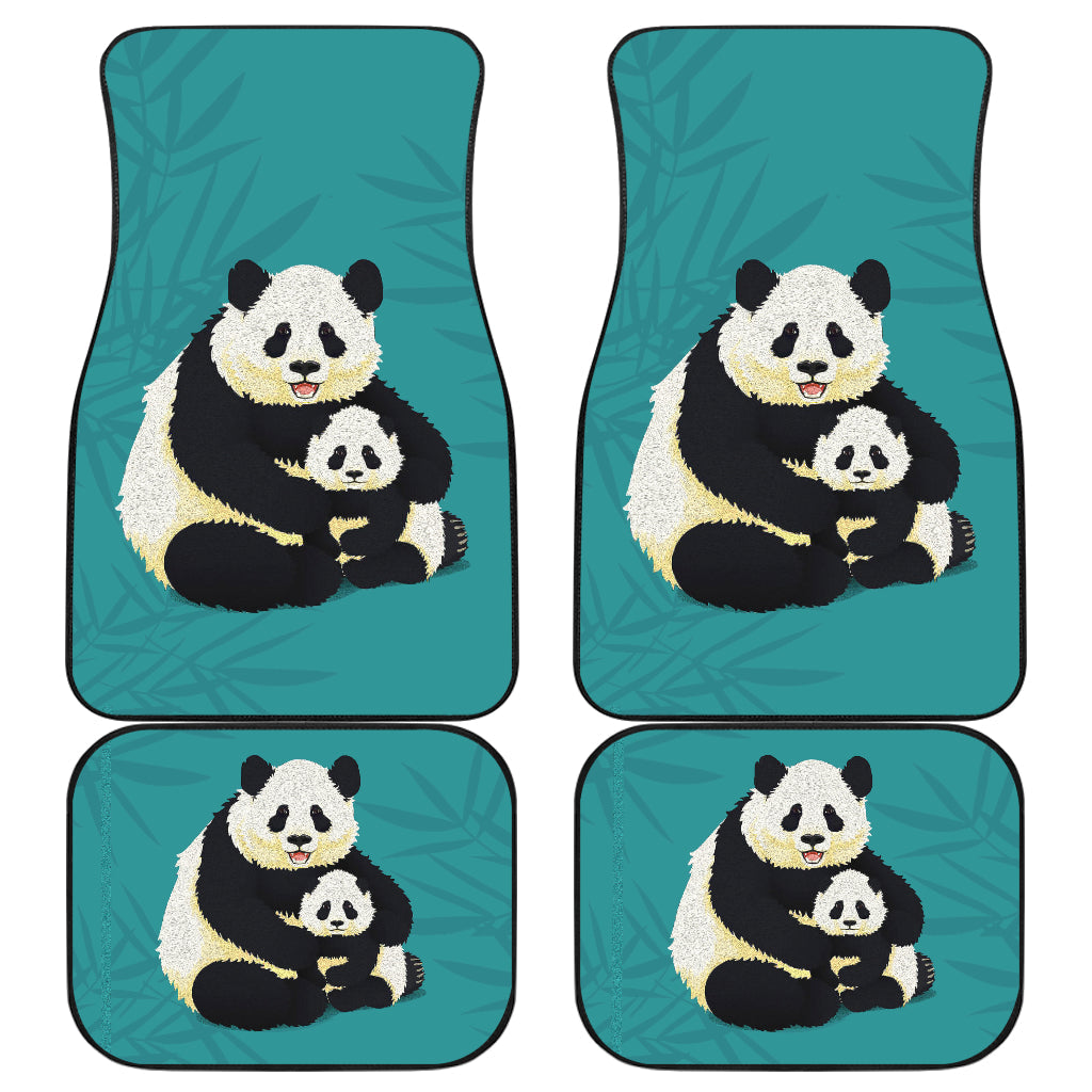 Cute Panda Family Car Floor Mats 211106