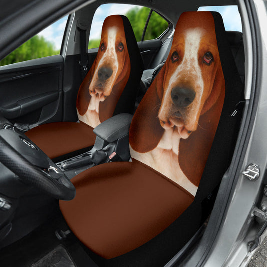 Basset Hound Dog Car Seat Covers Funny Dog Face