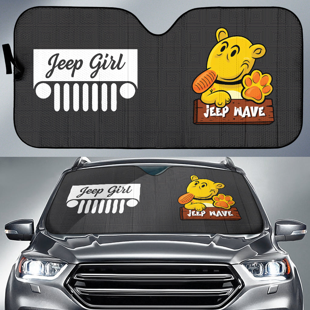 Jeep Girl Grill Jeep Car Auto Sun Shades Gray 210102